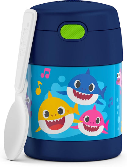 10 Ounce Stainless Steel Vacuum Insulated Kids Food Jar with Folding Spoon-Toppalletfly