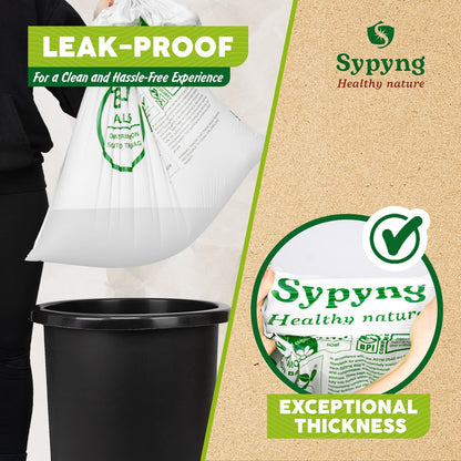100% Biodegradable & Recyclable 13-17 Gallon Compost bags,Drawstring with Heavy Duty Garbage Bags 50 Counts-Toppalletfly