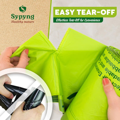 100% Biodegradable & Recyclable 13-17 Gallon Compost bags,Drawstring with Heavy Duty Garbage Bags 50 Counts-Toppalletfly
