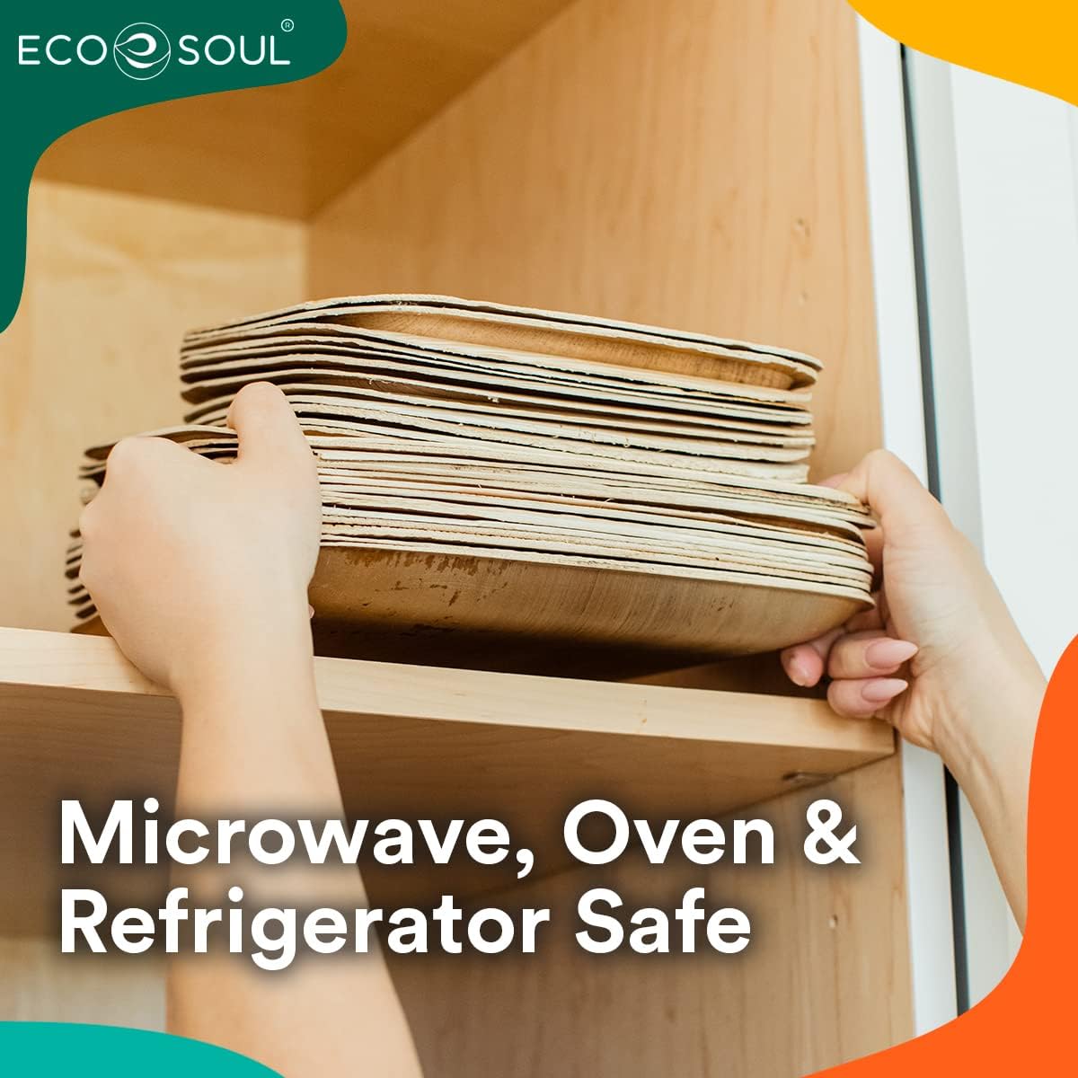 100% Compostable 10 Inch & 7 Inch Palm Leaf Plates 200-Pack Premium Disposable Plates Set Heavy Duty Eco-Friendly Bamboo Plates-Toppalletfly