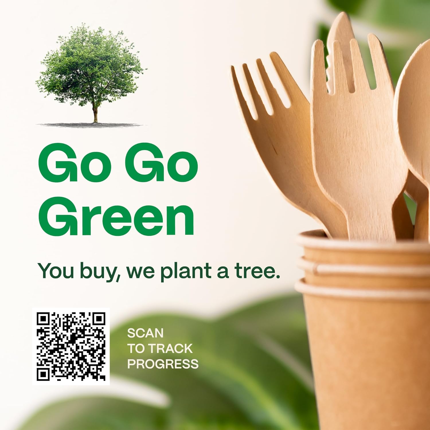 100% Compostable Cutlery Set - 300 Pieces Wooden Utensils, 120 Forks, 90 Knives, 90 Spoons - Disposable Eco Friendly-Toppalletfly