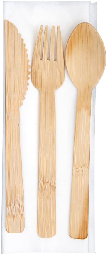 100 Eco-Friendly Wooden Cutlery Sets 6.75 Inch-Toppalletfly