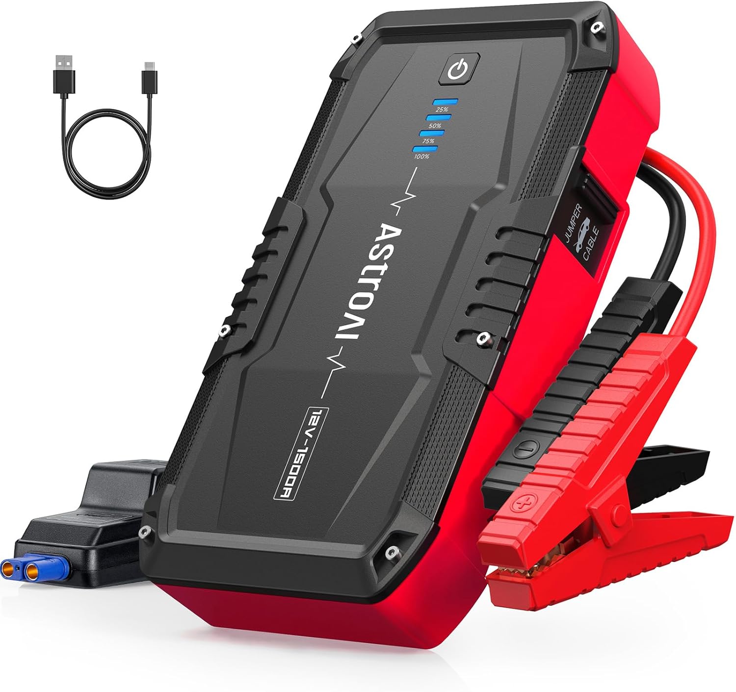 1500A Car Battery Jump Starter for Gas & Diesel Engines with Flashlight-Toppalletfly