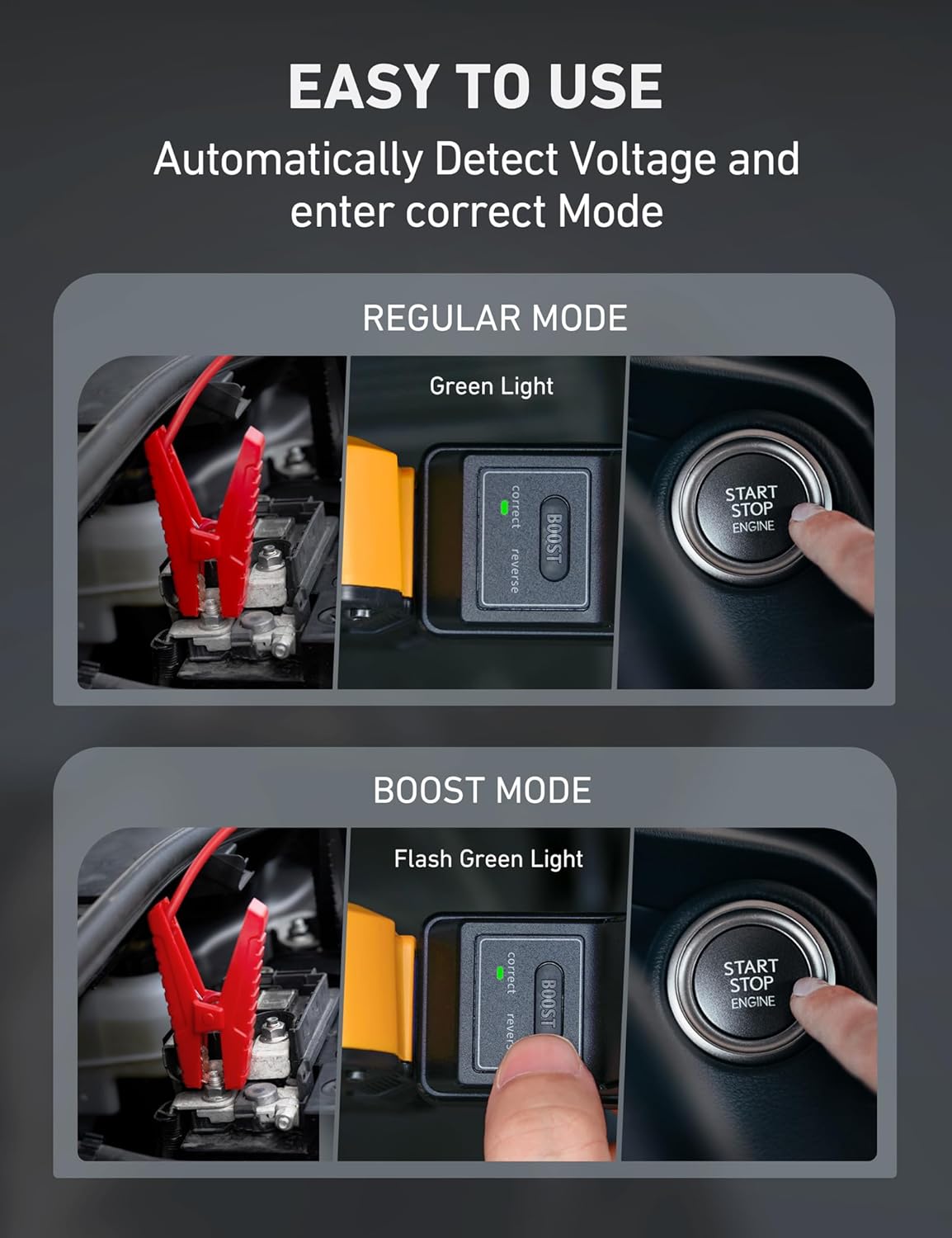 1500A Car Battery Jump Starter for Gas & Diesel Engines with Flashlight-Toppalletfly
