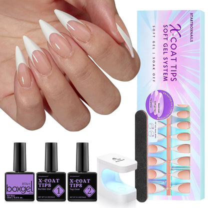 150Pcs French Tip Press on Nails - Acrylic Nail Kit Set-Toppalletfly