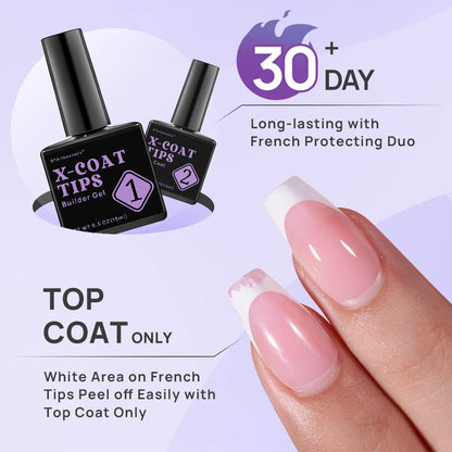 150Pcs French Tip Press on Nails - Acrylic Nail Kit Set-Toppalletfly