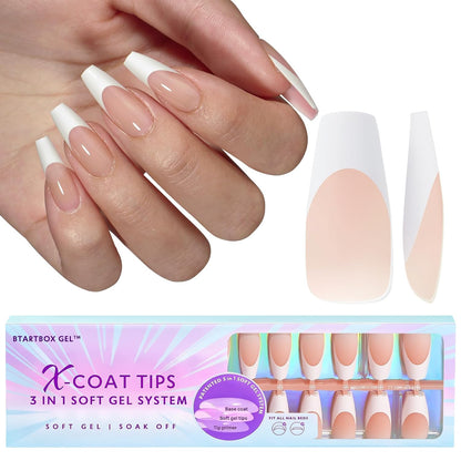 150Pcs French Tip Press on Nails - Acrylic Nail Kit Set-Toppalletfly