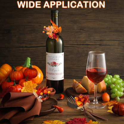 16-Piece Fall Napkin Ring & Napkin Set – 8 Napkin Rings & 8 Washable Napkins for Thanksgiving & Autumn Decor-Toppalletfly