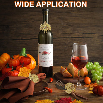 16-Piece Fall Napkin Ring & Napkin Set – 8 Napkin Rings & 8 Washable Napkins for Thanksgiving & Autumn Decor-Toppalletfly