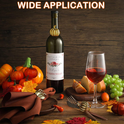 16-Piece Fall Napkin Ring & Napkin Set – 8 Napkin Rings & 8 Washable Napkins for Thanksgiving & Autumn Decor-Toppalletfly