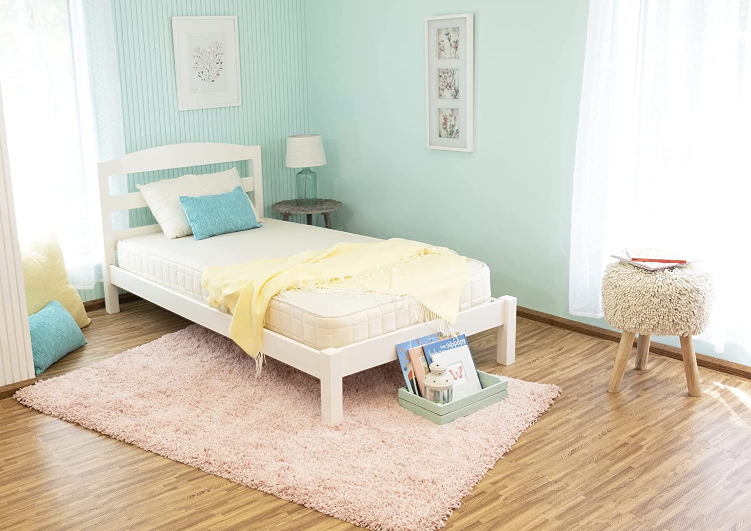 2 - in - 1 Organic Kids Mattress, Natural Mattress with Quilted Top and Waterproof Layer, Non - Toxic - Toppalletfly