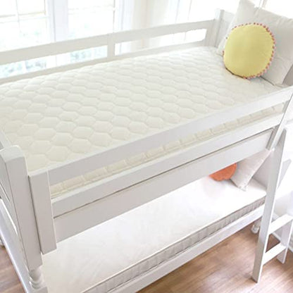 2-in-1 Organic Kids Mattress, Natural Mattress with Quilted Top and Waterproof Layer, Non-Toxic-Toppalletfly