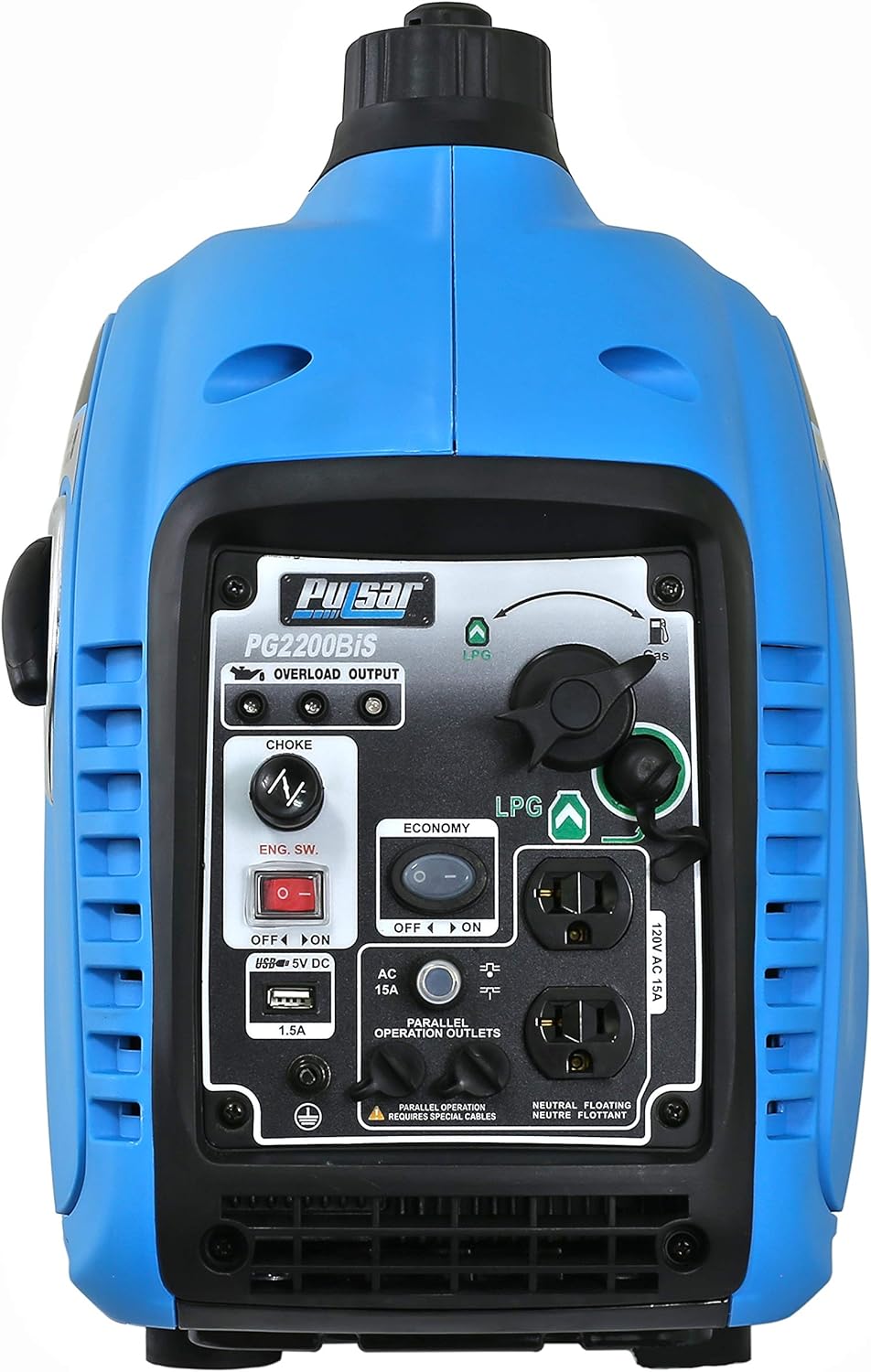 200W Portable Dual Fuel Inverter Generator with USB & Parallel Capability, CARB Compliant-Toppalletfly