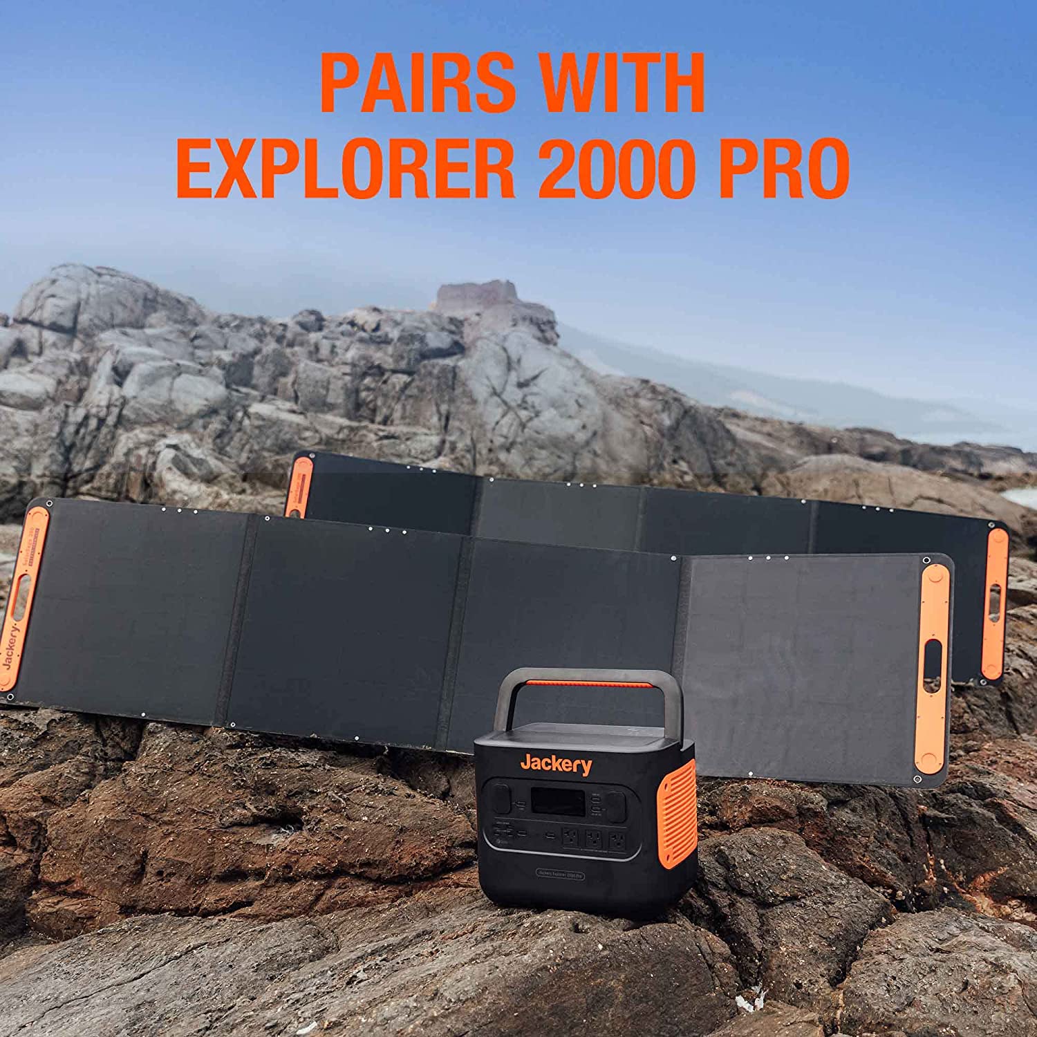 200W Portable Solar Panel Bundled with Explorer 2000 PRO as Solar Generator, Off - Grid Power for Outdoor Adventures - Toppalletfly