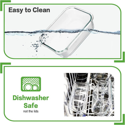 24 Piece Glass Food Storage Containers with Lids, Airtight Glass Lunch Bento Boxes, BPA Free & Leak Proof,12 lids, 12 Containers-Toppalletfly