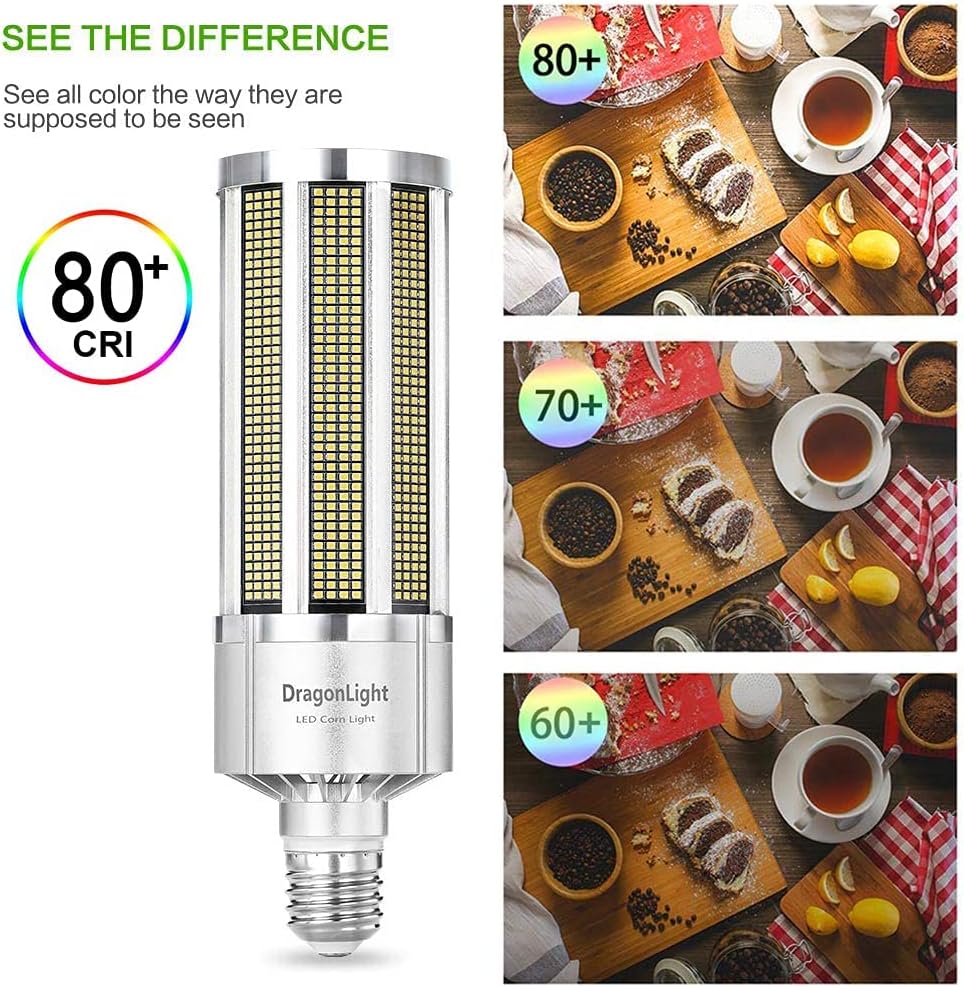 240 W Commercial Grade Corn LED Light Bulb Fanless, 1000 Watt MH/HPS Replacement, E39 Large Mogul Base LED Lamp 5000K Daylight 32,400Lumen - Toppalletfly