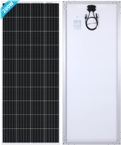 2PCS 100 Watt Solar Panels, 12 Volt Monocrystalline, High-Efficiency Module PV Power Charger for RV Battery Boat and Other Off-Grid Applications-Toppalletfly