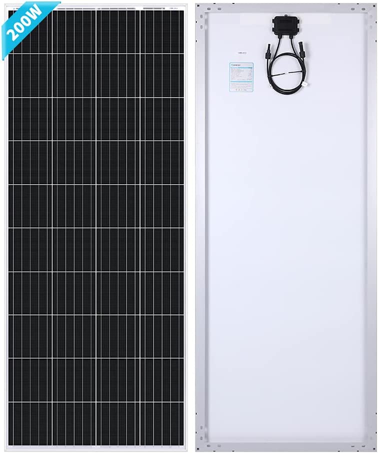 2PCS 100 Watt Solar Panels, 12 Volt Monocrystalline, High - Efficiency Module PV Power Charger for RV Battery Boat and Other Off - Grid Applications - Toppalletfly