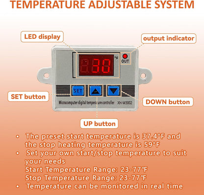 30FT Heated Water Hose for RV - Smart Thermostat, Upgraded for Winter Use to - 45℉-Toppalletfly