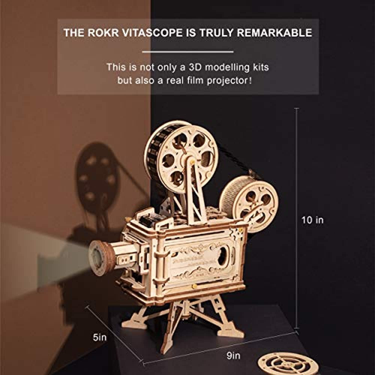 3D Wooden Puzzle Mechanical Model Kits for Adults DIY Craft Kits Vitascope - Toppalletfly