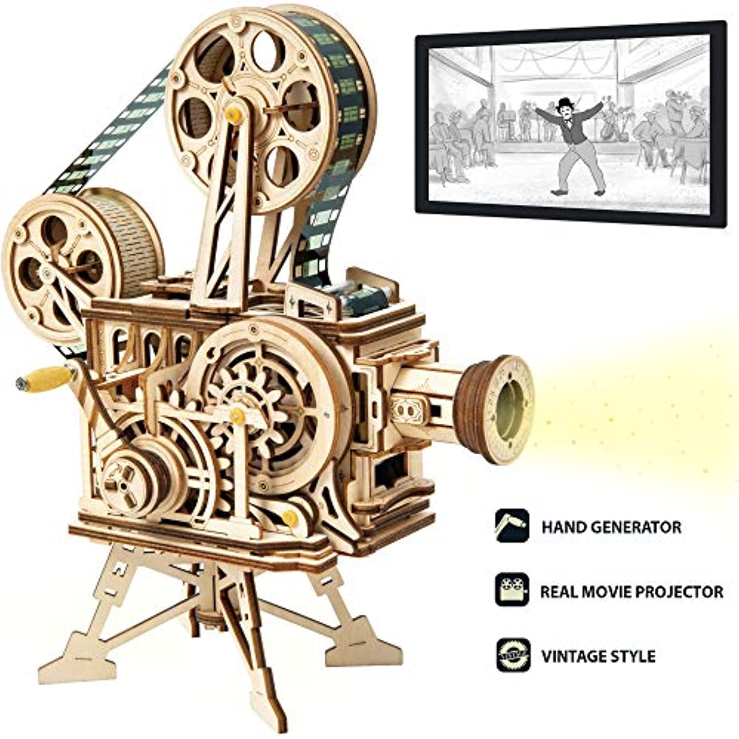 3D Wooden Puzzle Mechanical Model Kits for Adults DIY Craft Kits Vitascope - Toppalletfly