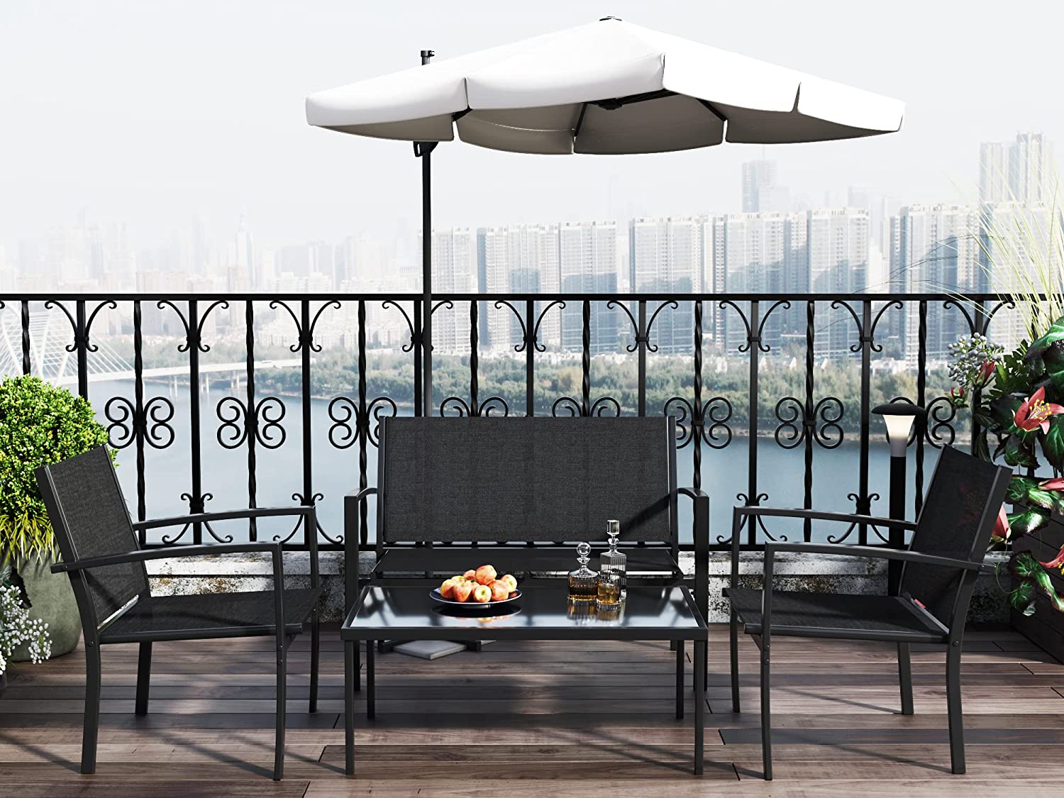 4 Pieces Patio Furniture Set-Toppalletfly