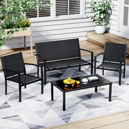 4 Pieces Patio Furniture Set-Toppalletfly