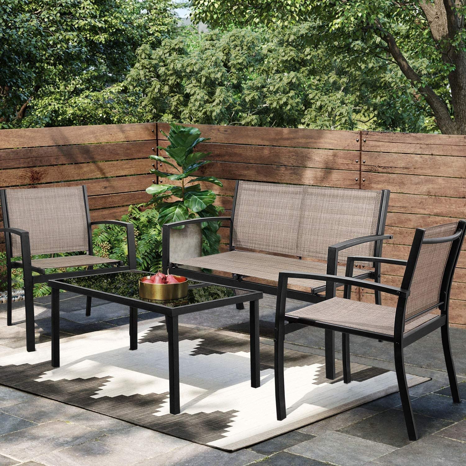4 Pieces Patio Furniture Set-Toppalletfly