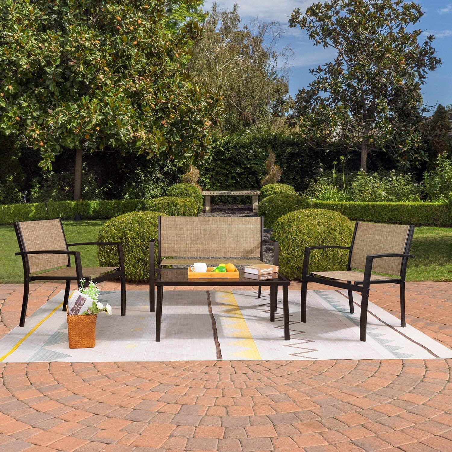 4 Pieces Patio Furniture Set-Toppalletfly