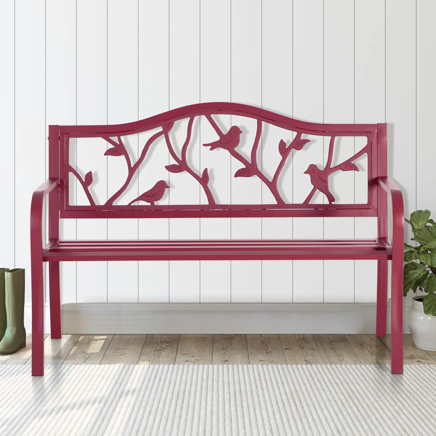 50 Inches Outdoor Garden Bench-Toppalletfly
