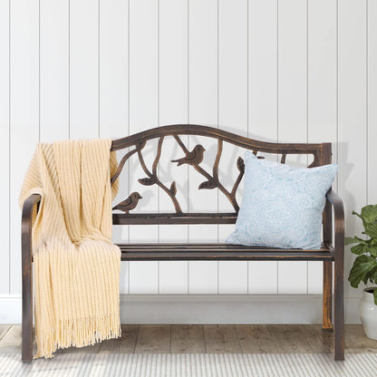 50 Inches Outdoor Garden Bench-Toppalletfly