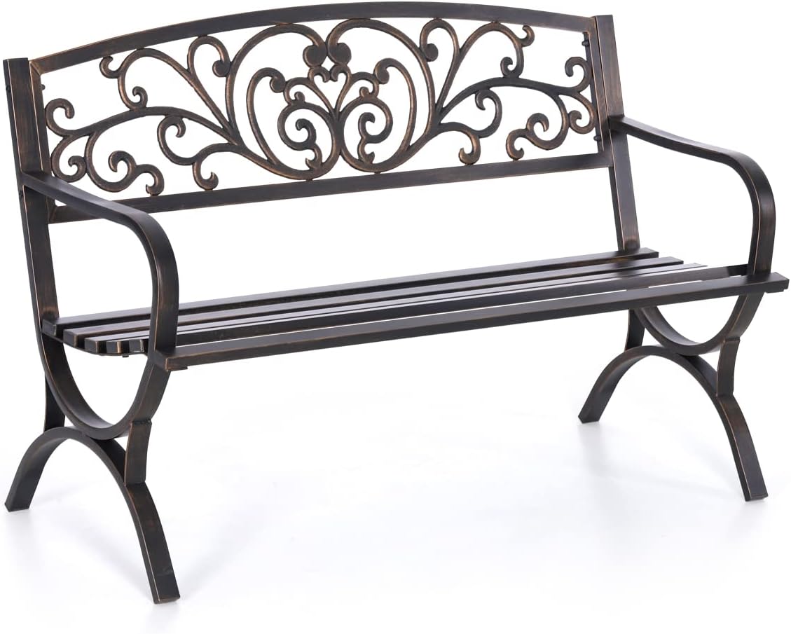 50 Inches Outdoor Garden Bench-Toppalletfly