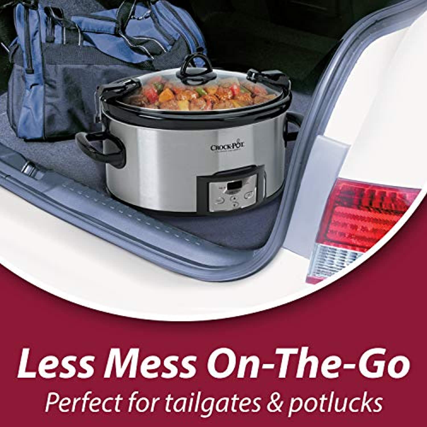 6 - Quart Cook & Carry Programmable Slow Cooker with Digital Timer, Stainless Steel - Toppalletfly