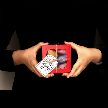 60 Pcs Brown Bakery Boxes with Window Individual Cupcake Boxes 4x4x2.5 Inches-Toppalletfly