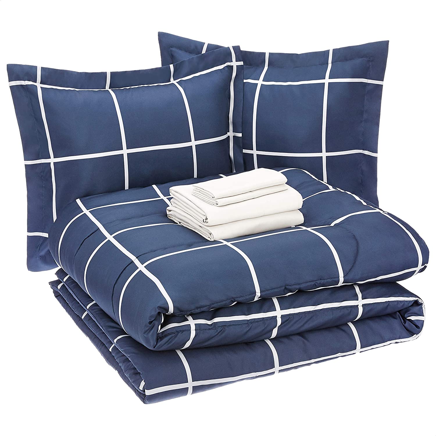 7 Piece Lightweight Microfiber Comforter Bedding Set - Toppalletfly