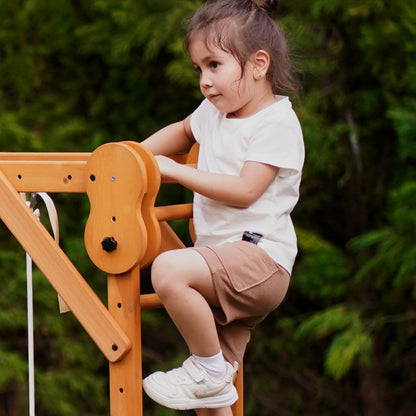 8-in-1 Indoor Playset - Slide, Climbing Wall, Monkey Bars & Swing-Toppalletfly