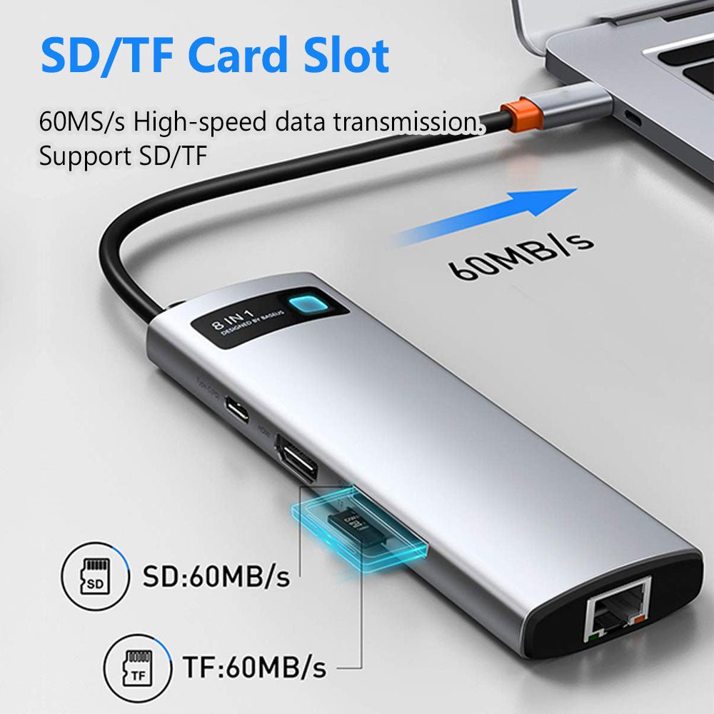 8 in 1 USB C Hub Docking Station-Toppalletfly