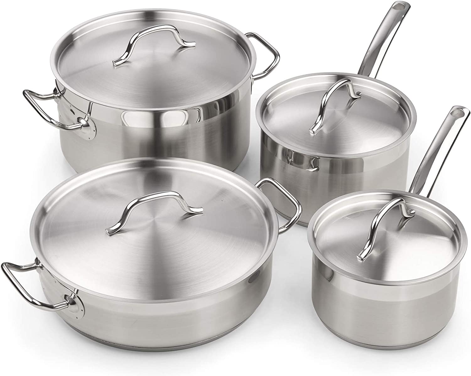 8 PC Stainless Steel Cookware Set - Toppalletfly