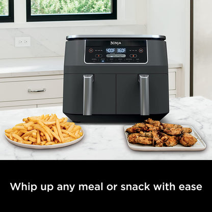 8 Quart 6-in-1 DualZone 2-Basket Air Fryer with 2 Independent Frying Baskets-Toppalletfly
