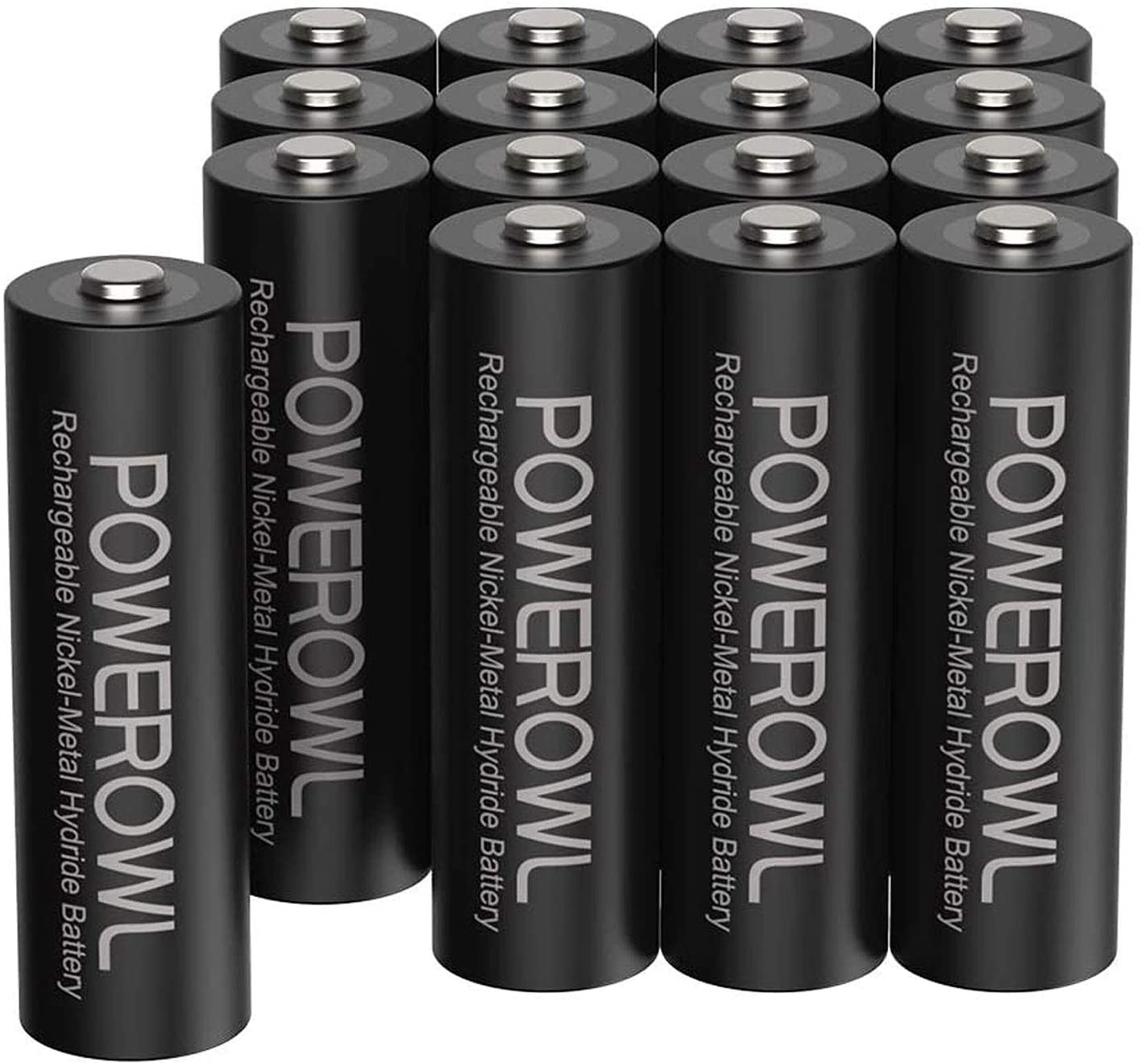 AA Rechargeable Batteries, 2800mAh High Capacity Batteries 1.2V NiMH Low Self Discharge, Pack of 16 - Toppalletfly