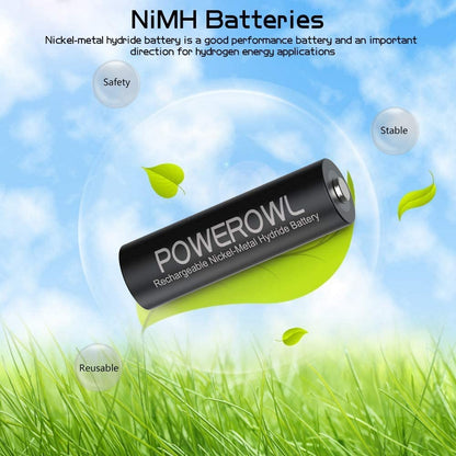 AA Rechargeable Batteries, 2800mAh High Capacity Batteries 1.2V NiMH Low Self Discharge, Pack of 16-Toppalletfly