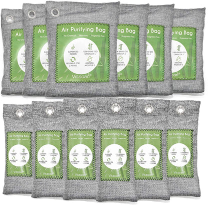 Activated Bamboo Charcoal Natural Eco Friendly for Home, Car, Closet, Shoes, 12 Pack per set - 2 Sets-Toppalletfly