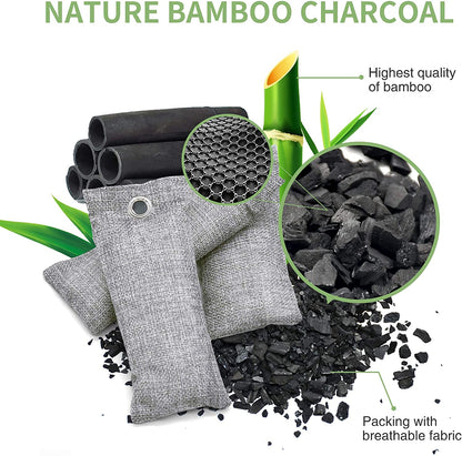 Activated Bamboo Charcoal Natural Eco Friendly for Home, Car, Closet, Shoes, 12 Pack per set - 2 Sets-Toppalletfly