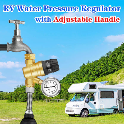 Adjustable RV Water Pressure Regulator for Campers-Toppalletfly