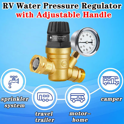 Adjustable RV Water Pressure Regulator for Campers-Toppalletfly