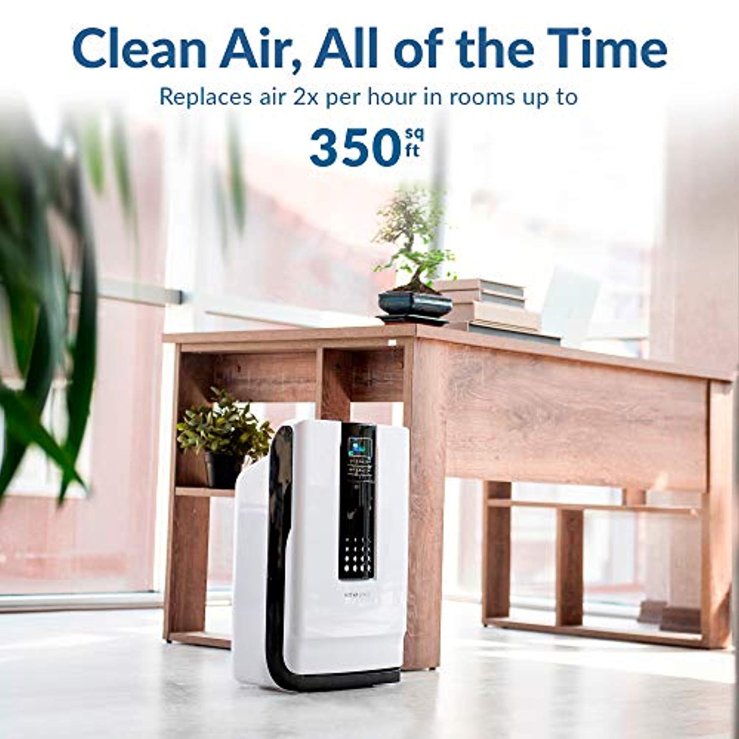 Air Purifier, 5-in-1 Large Room Air Cleaner & Deodorizer for Allergies, Pets, Asthma, Smokers, Odors-Toppalletfly
