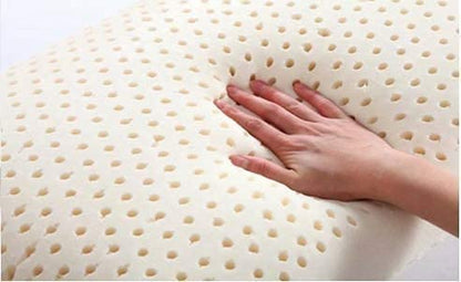 All-Natural Latex Pillow with Organic Cotton Cover Helps Relieve Pressure, Sleeping Support, Back and Side Sleepers-Toppalletfly