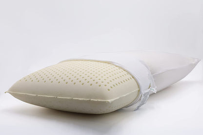 All-Natural Latex Pillow with Organic Cotton Cover Helps Relieve Pressure, Sleeping Support, Back and Side Sleepers-Toppalletfly