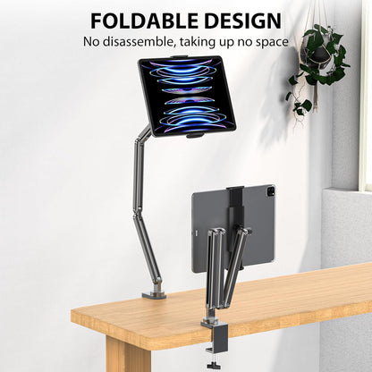 Aluminum Alloy Tablet Stand for Desk, Adjustable Foldable Arm Holder Mount-Toppalletfly