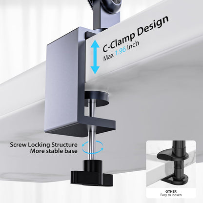 Aluminum Alloy Tablet Stand for Desk, Adjustable Foldable Arm Holder Mount-Toppalletfly